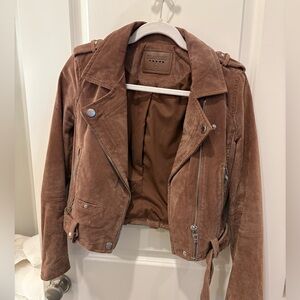 Blank NYC Tan Suede Moto Jacket